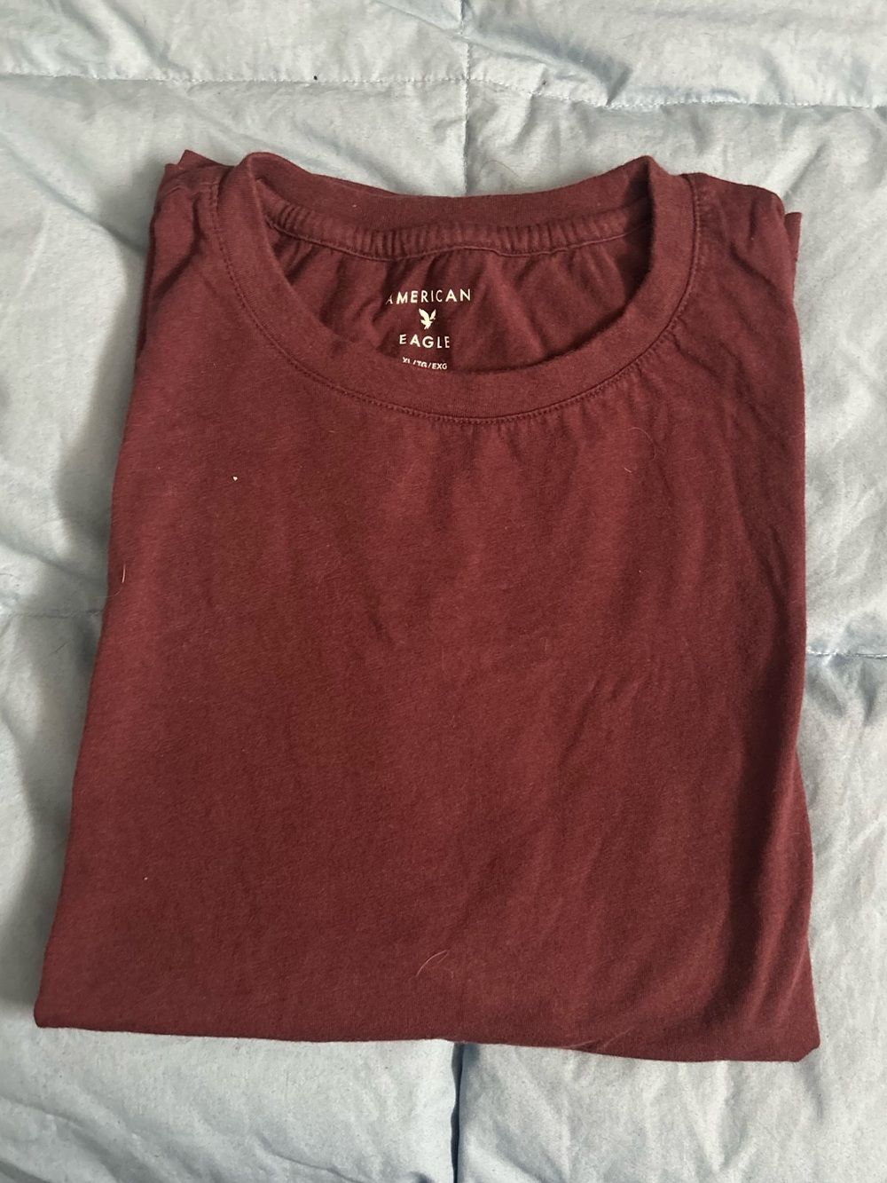 LAST CHANCE American Eagle Outfitters Maroon Crew Neck Tee